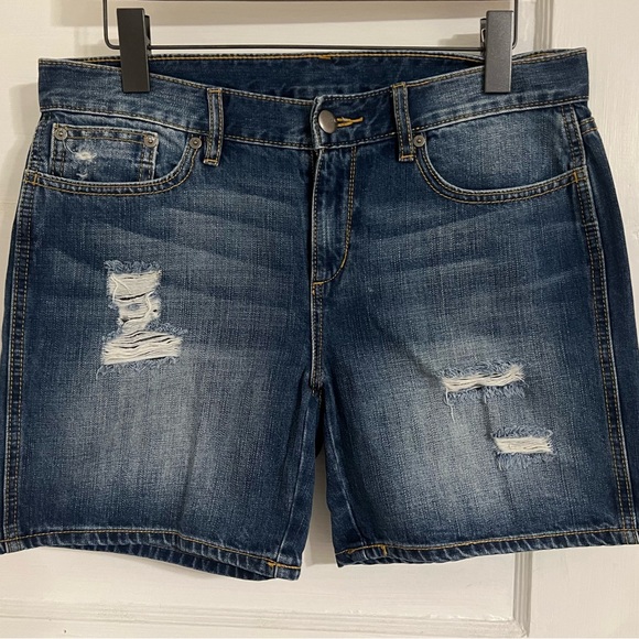 Gap Denim Shorts 6 28 Jean Shorts Midrise Distressed 100% Cotton Summer Beach - Picture 1 of 4